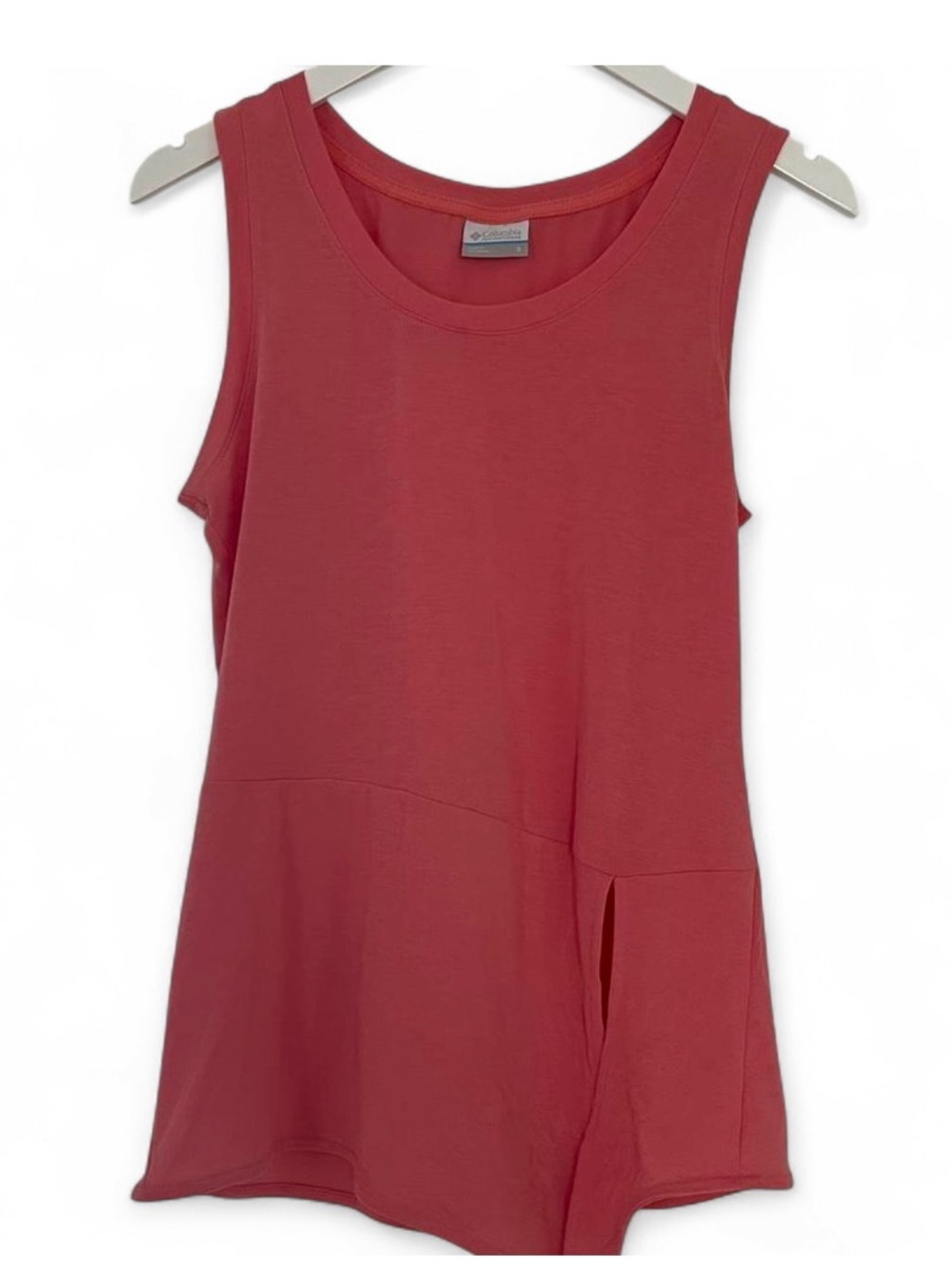 Columbia Coral Pink Sleeveless Tank with Side Slit Summer Must Have